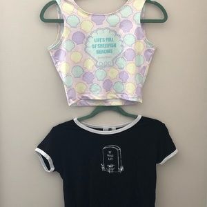 Set of 2 crop tops